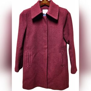 Loft - Women's Coat‎ - Deep Burgandy - Size Medium